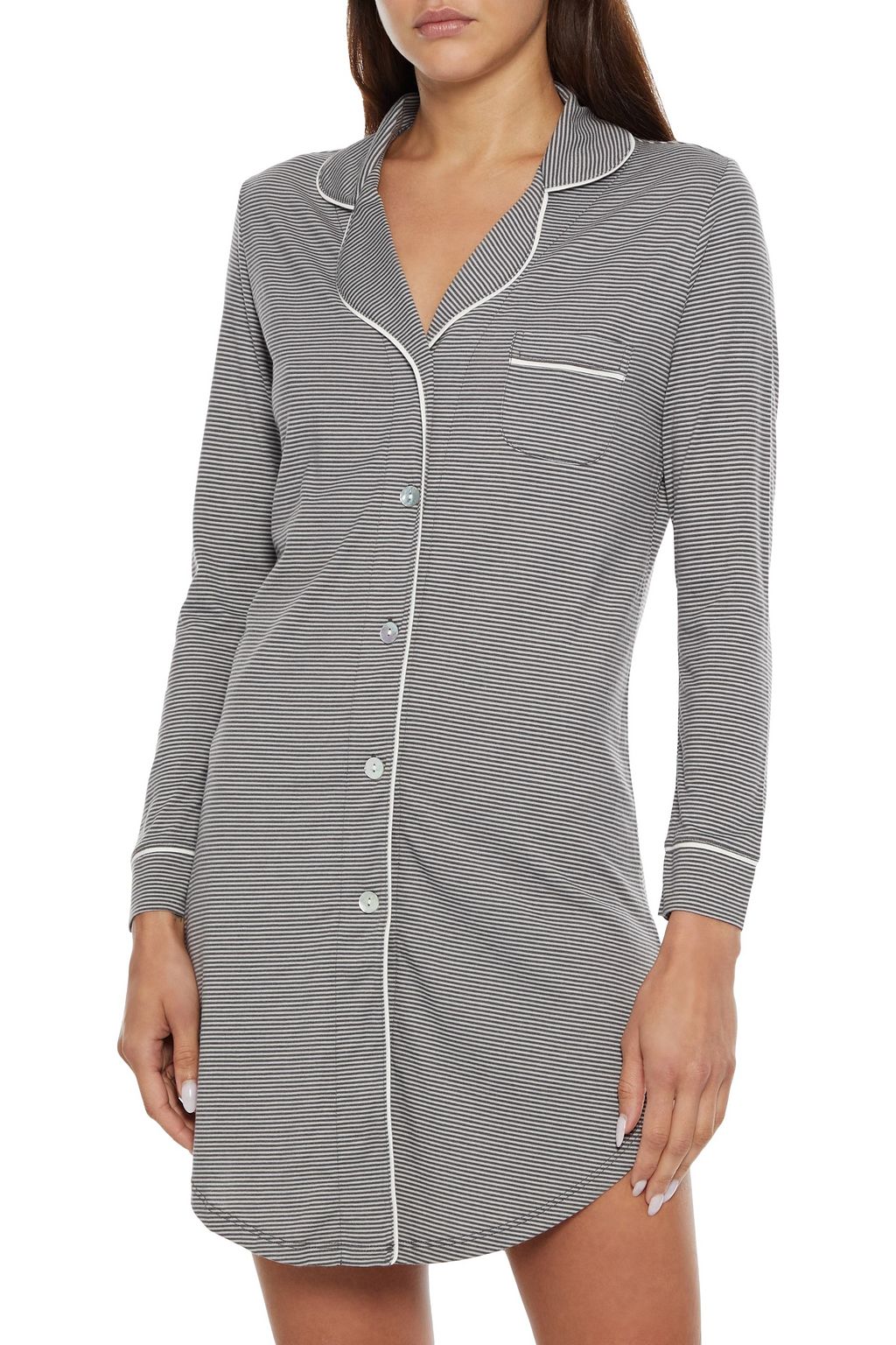 COSABELLA Bella striped Pima cotton and modal-blend nightshirt