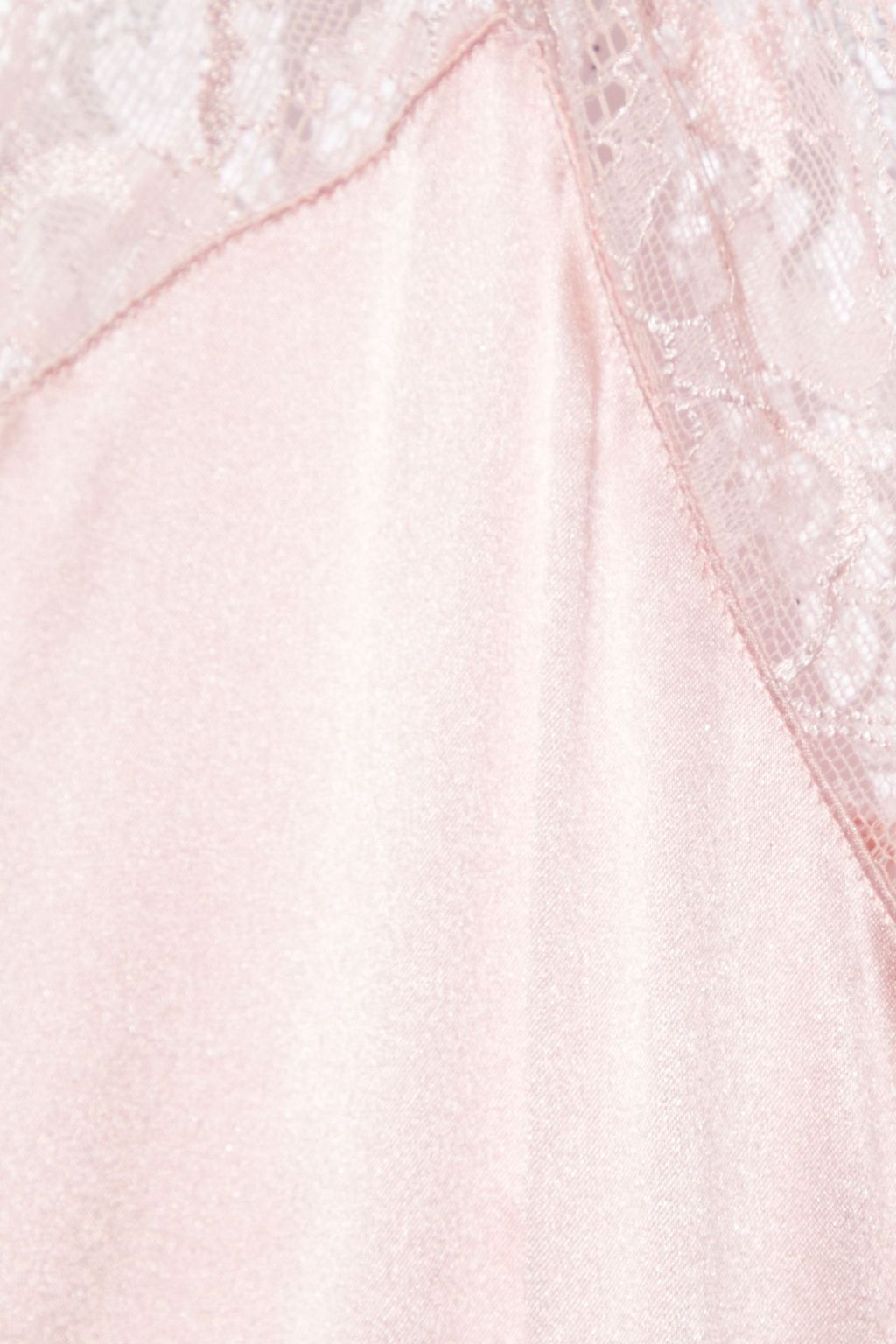 LA PERLA Adele lace-trimmed silk-blend satin nightdress
