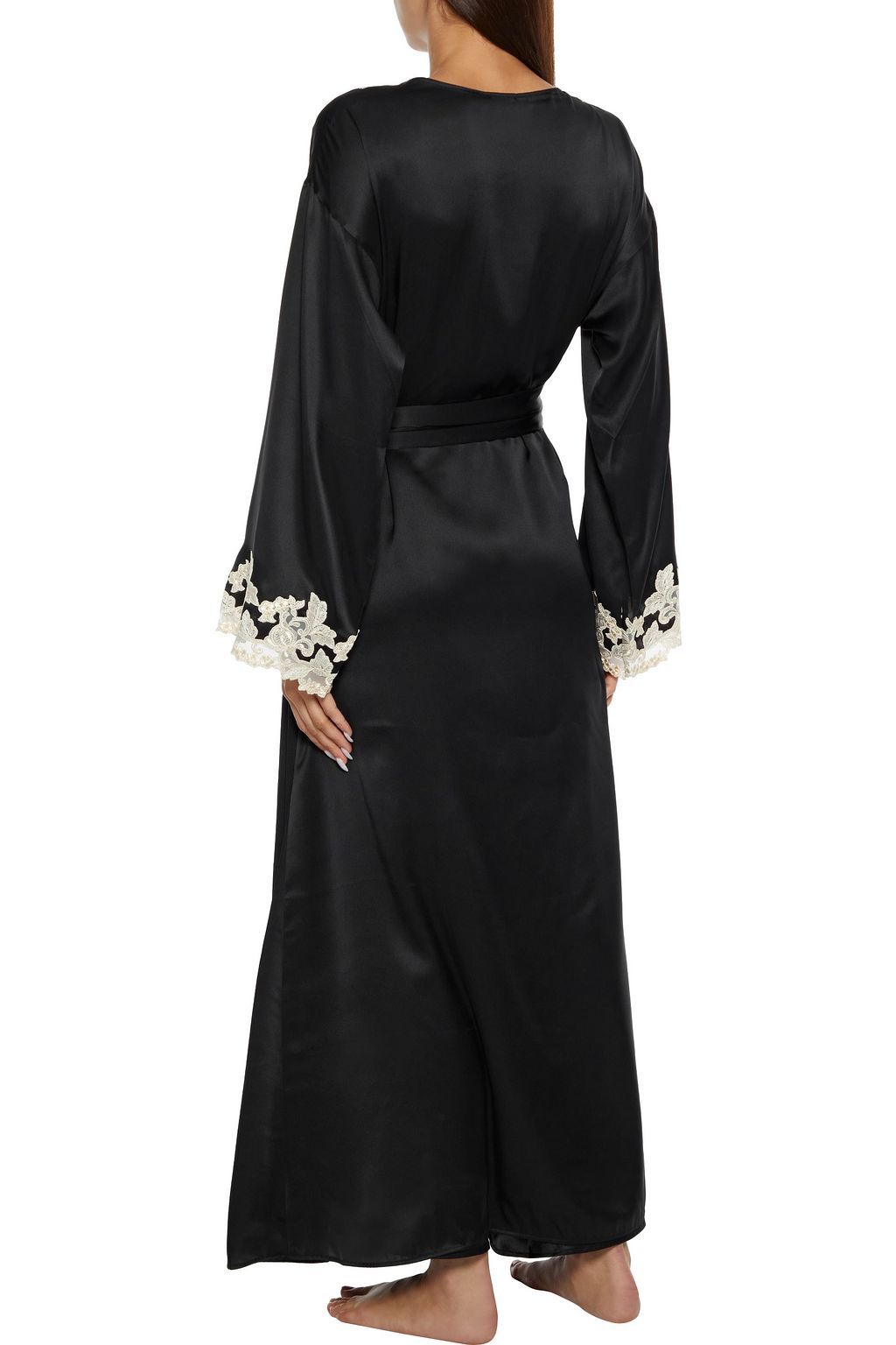 extra long silk robe