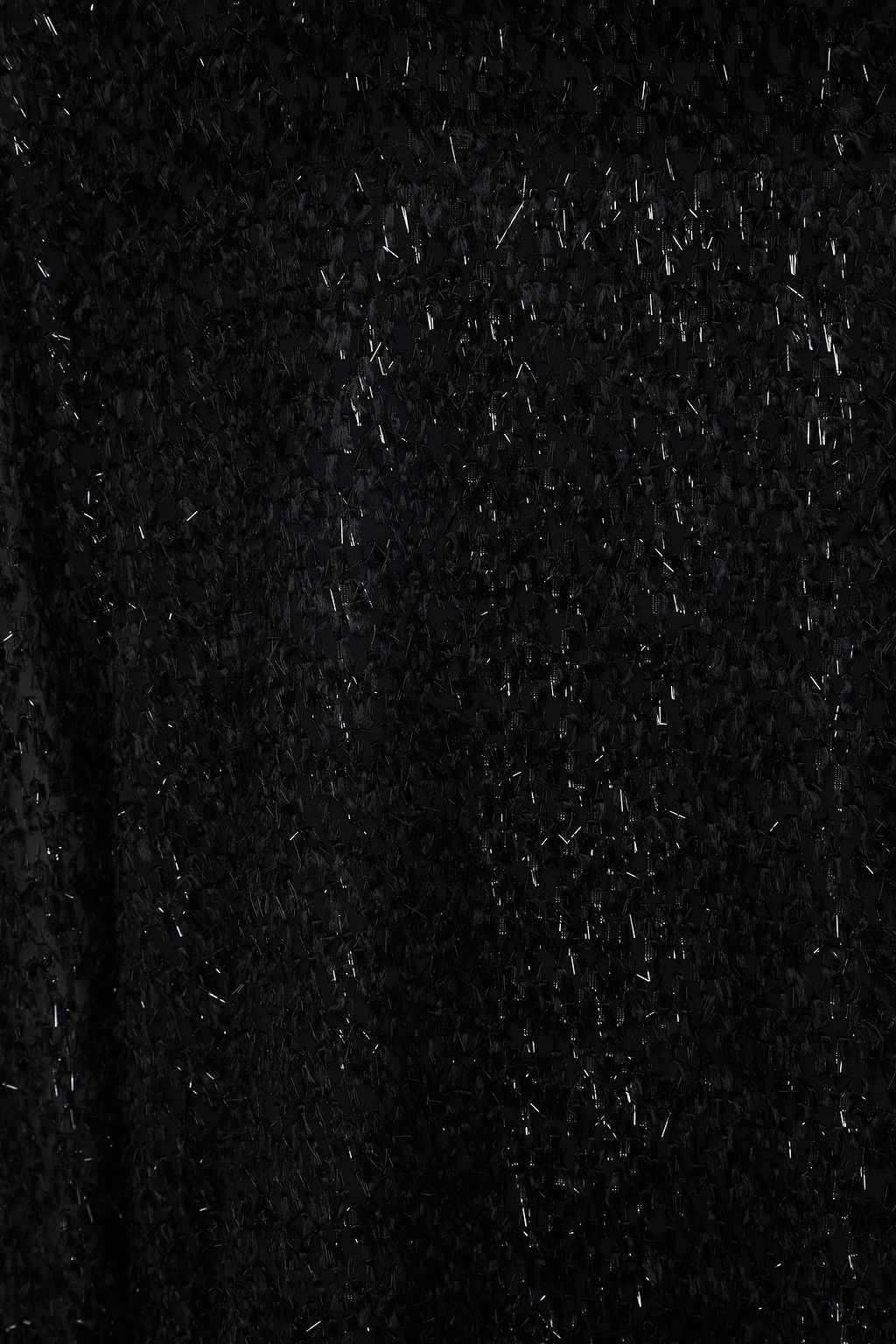 BALMAIN Button-embellished fil coupé voile mini dress