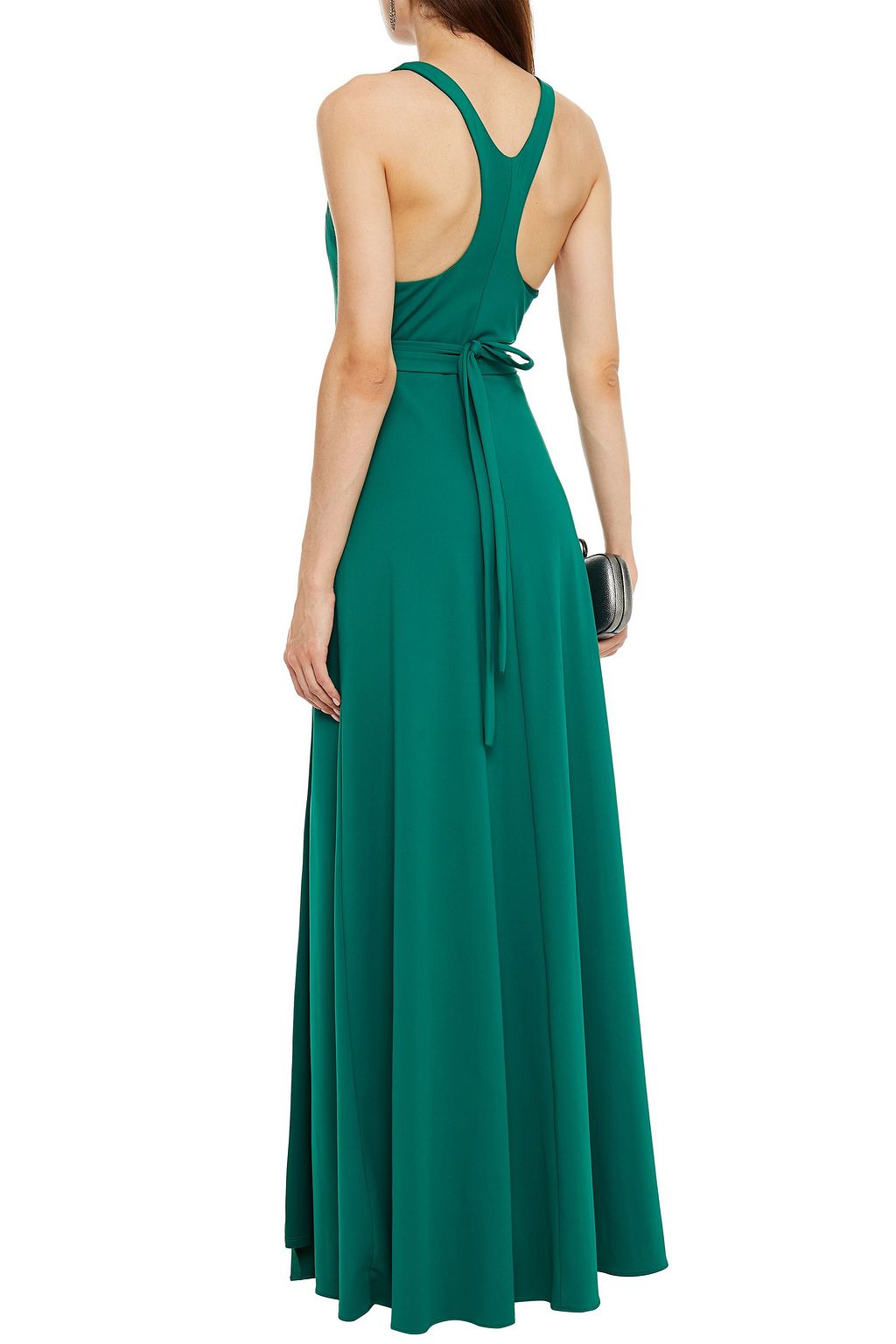 HALSTON Lydia belted jersey gown