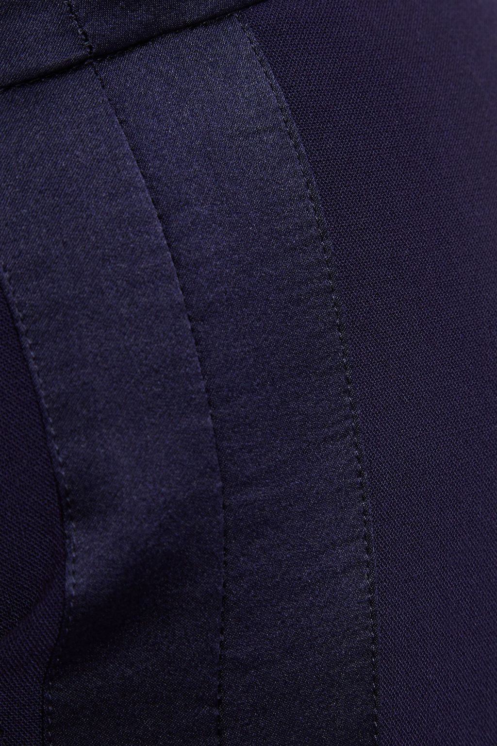 PIERRE BALMAIN Satin-trimmed crepe skinny pants