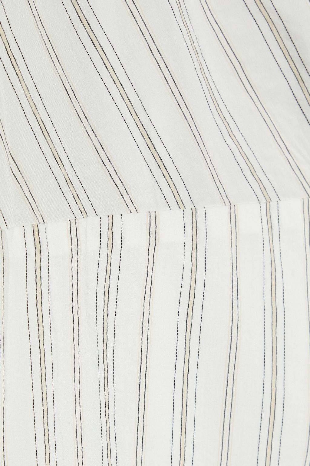 White Enzo striped cotton-blend poplin ...