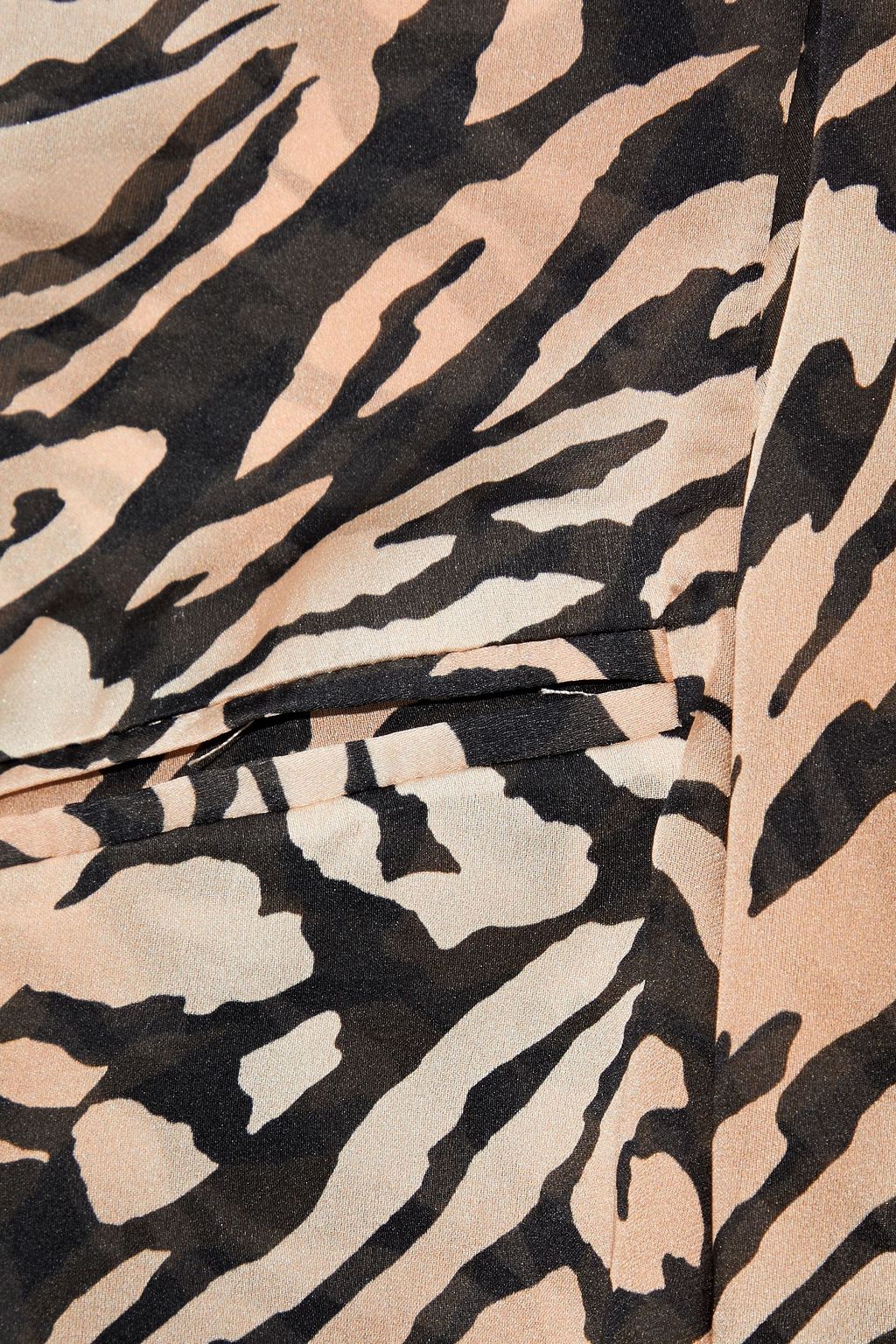 FLEUR DU MAL Tiger-print silk-chiffon wrap blouse