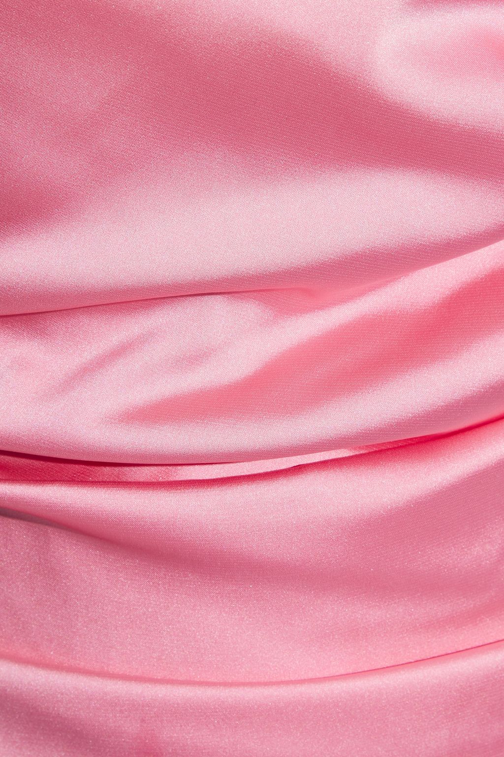 DE LA VALI Frisco ruched satin mini dress
