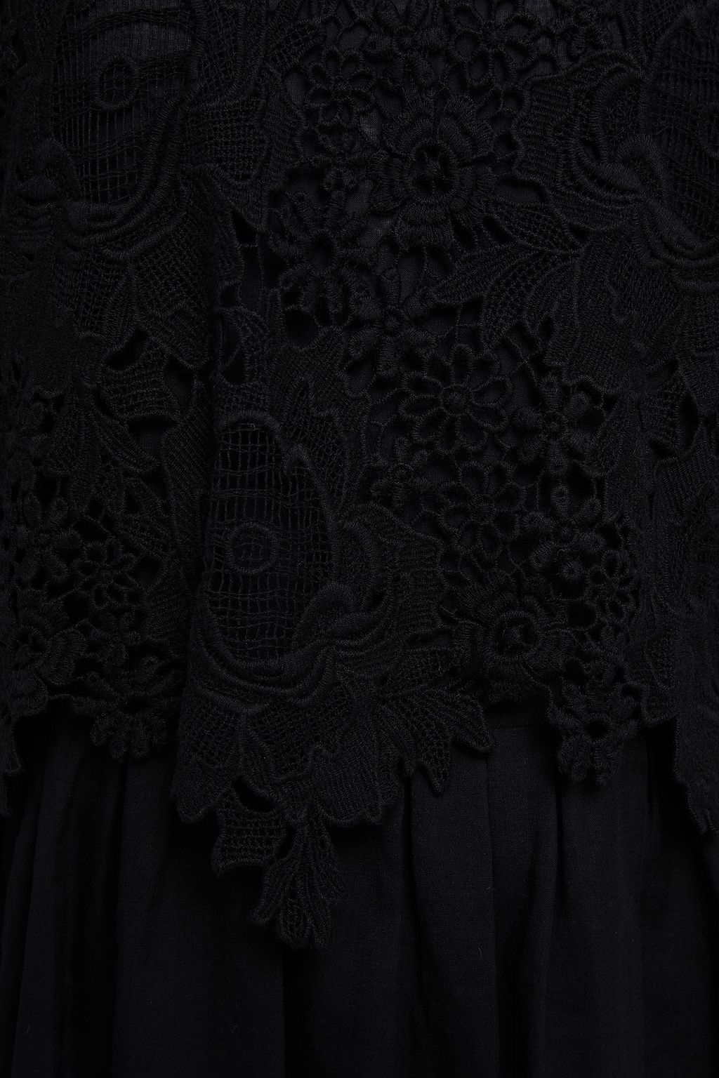 SEE BY CHLOÉ Layered guipure lace and cotton-gauze dress