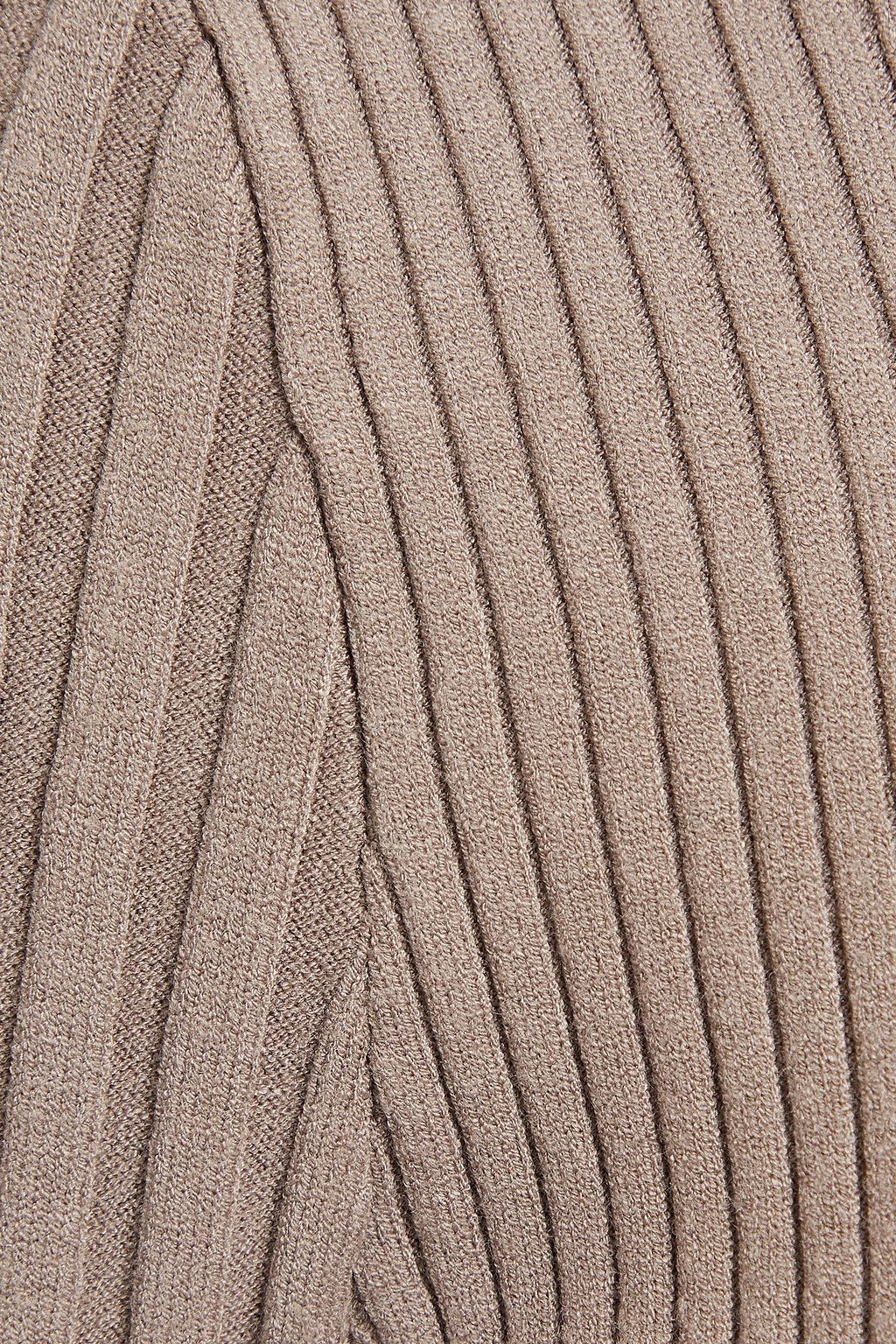 LIVE THE PROCESS Cropped cutout ribbed-knit top