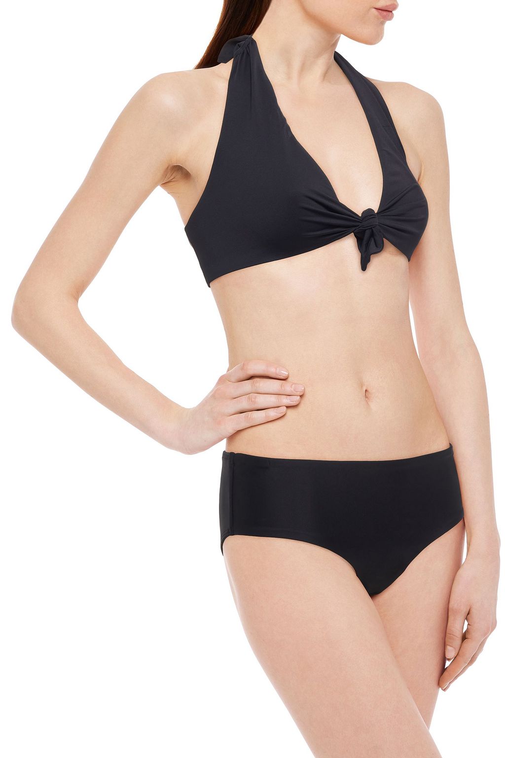 MAISON LEJABY Norma Jeane knotted halterneck bikini top