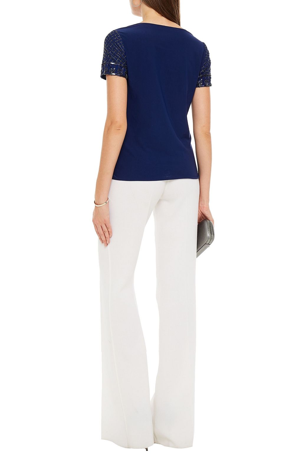 PIERRE BALMAIN Embellished tulle top