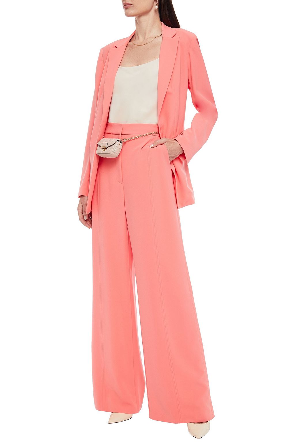 LELA ROSE Crepe wide-leg pants