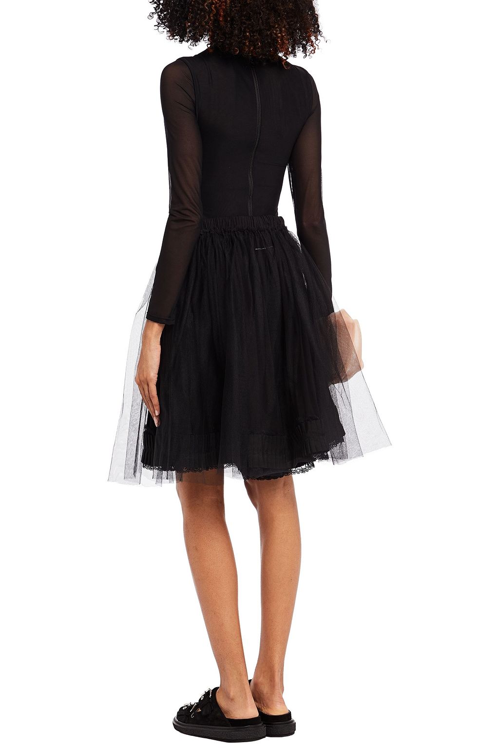 MM6 MAISON MARGIELA Layered tulle and cotton-jersey skirt