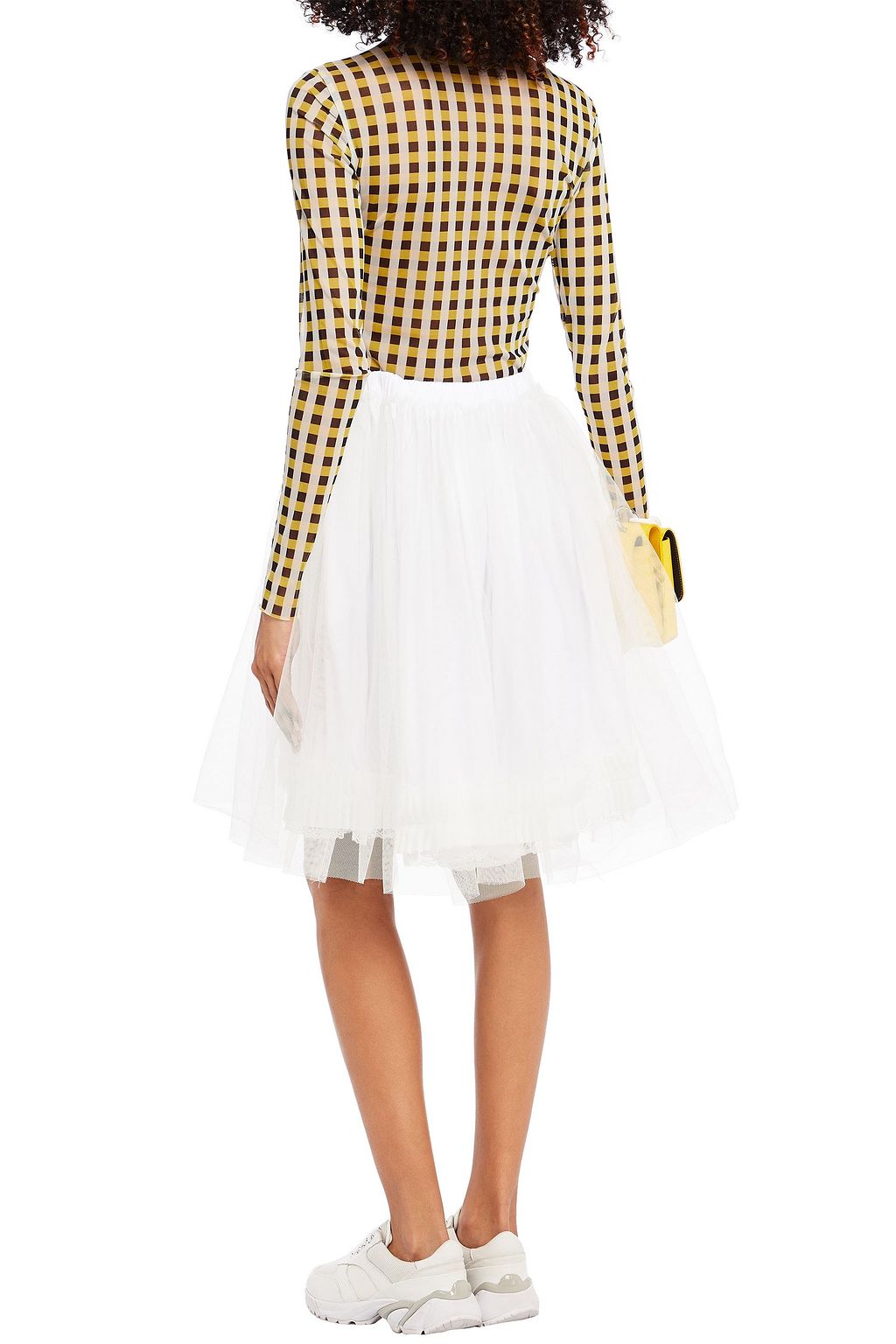 MM6 MAISON MARGIELA Layered tulle and cotton-jersey skirt
