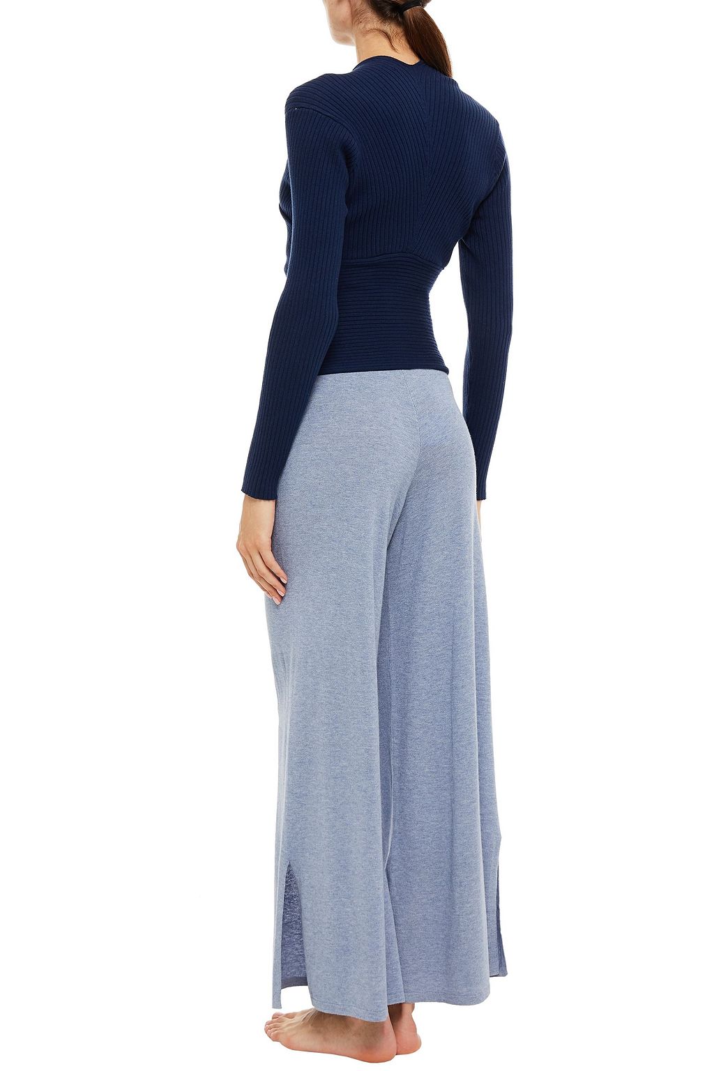 LIVE THE PROCESS Mélange knitted track pants