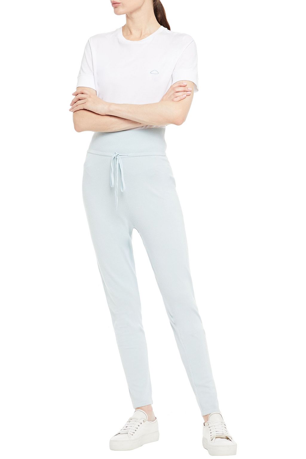 LIVE THE PROCESS Stretch-knit track pants