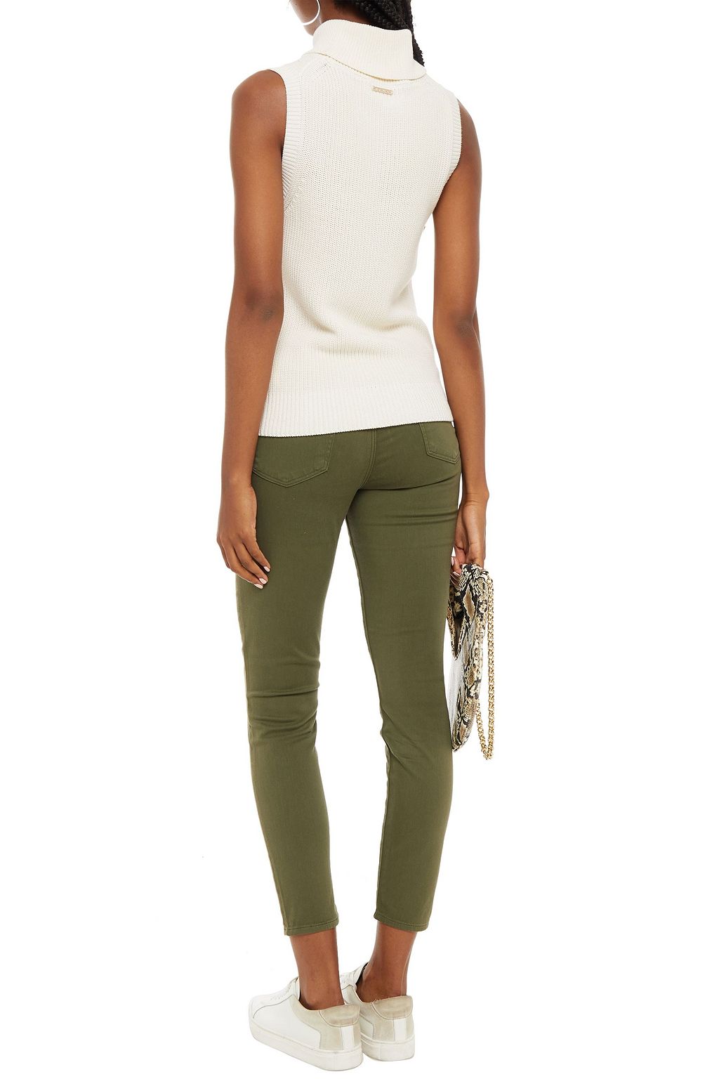 J BRAND Cropped cotton-blend skinny pants
