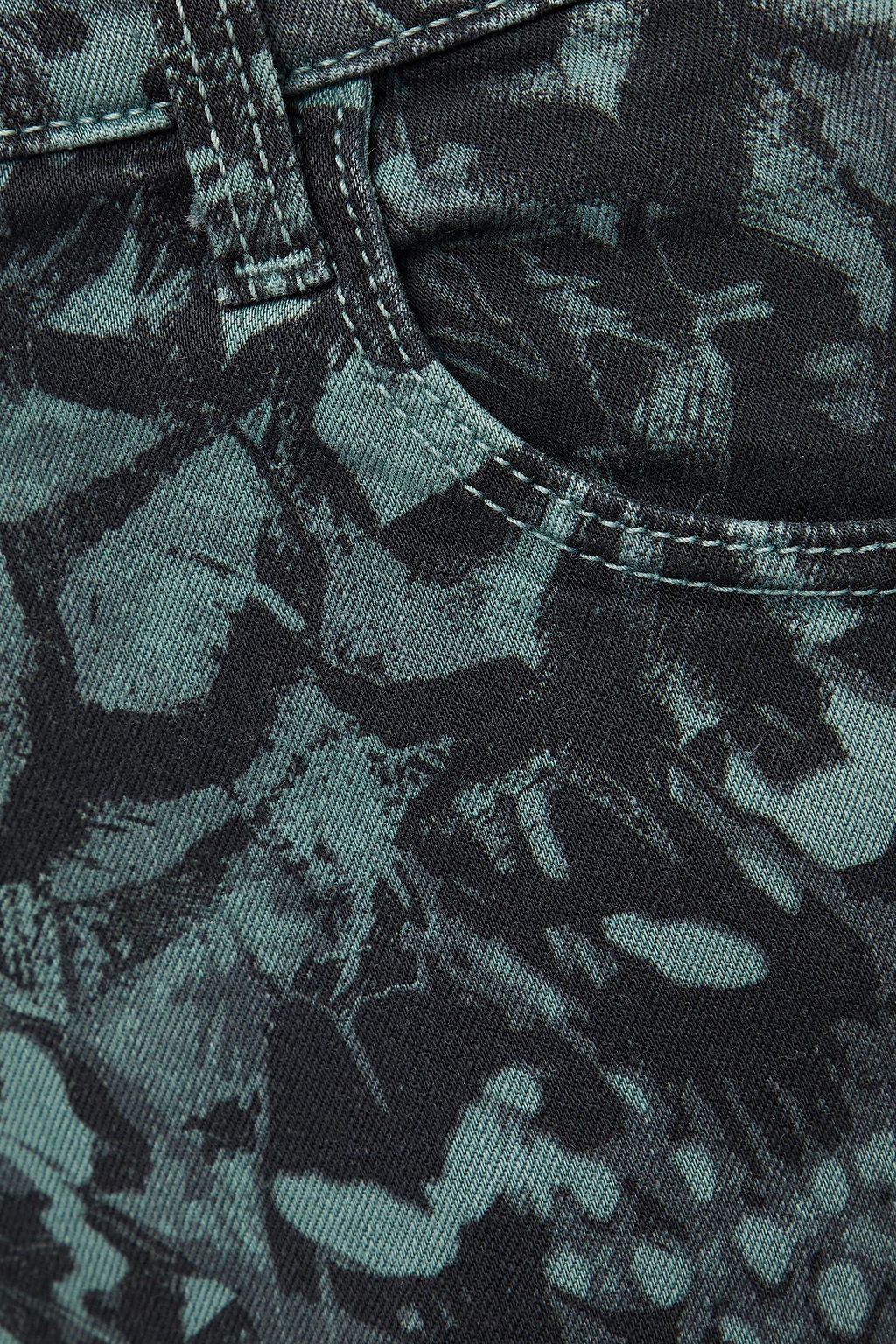 J BRAND Printed mid-rise skinny jeans