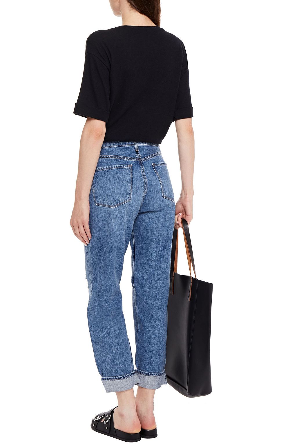 J BRAND Cotton and linen-blend jersey T-shirt