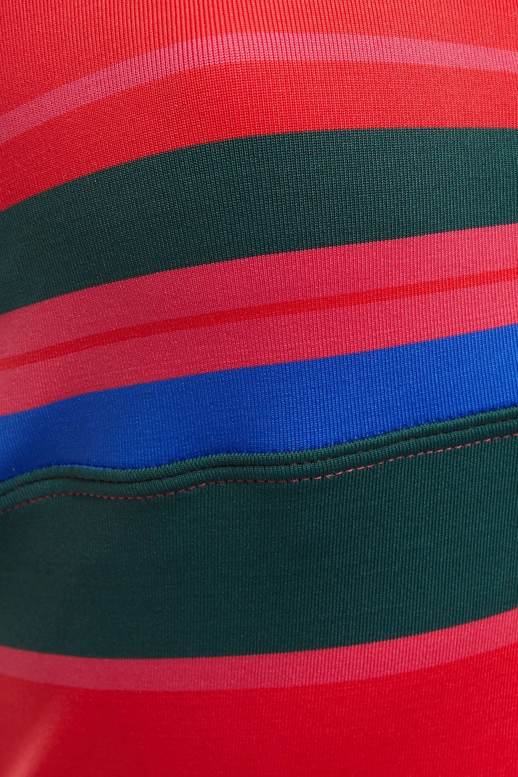 SIMONE PÉRÈLE Ruched striped bandeau swimsuit
