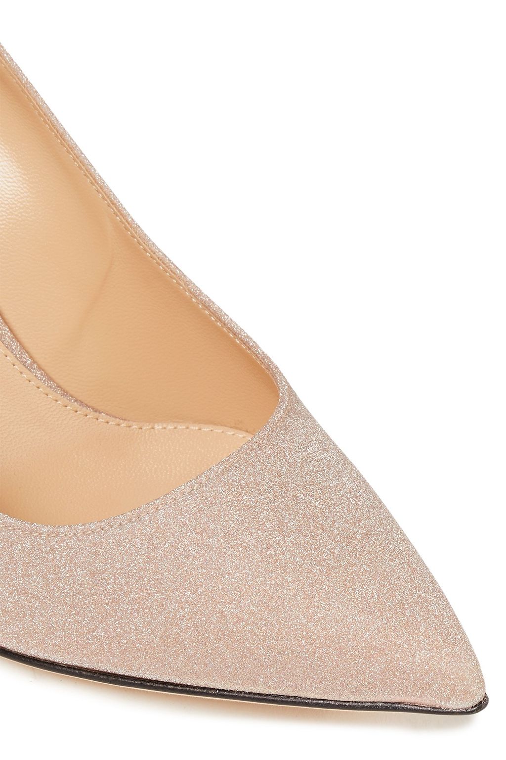 SERGIO ROSSI Glittered leather pumps