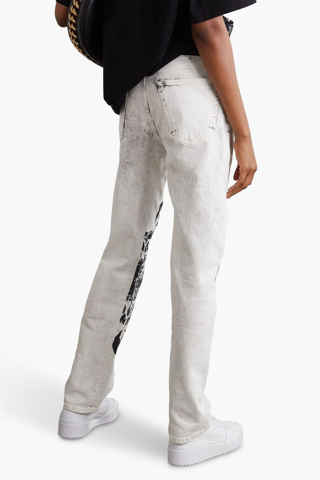 STELLA MCCARTNEY + The Beatles Get Back printed acid-wash high-rise straight-leg jeans