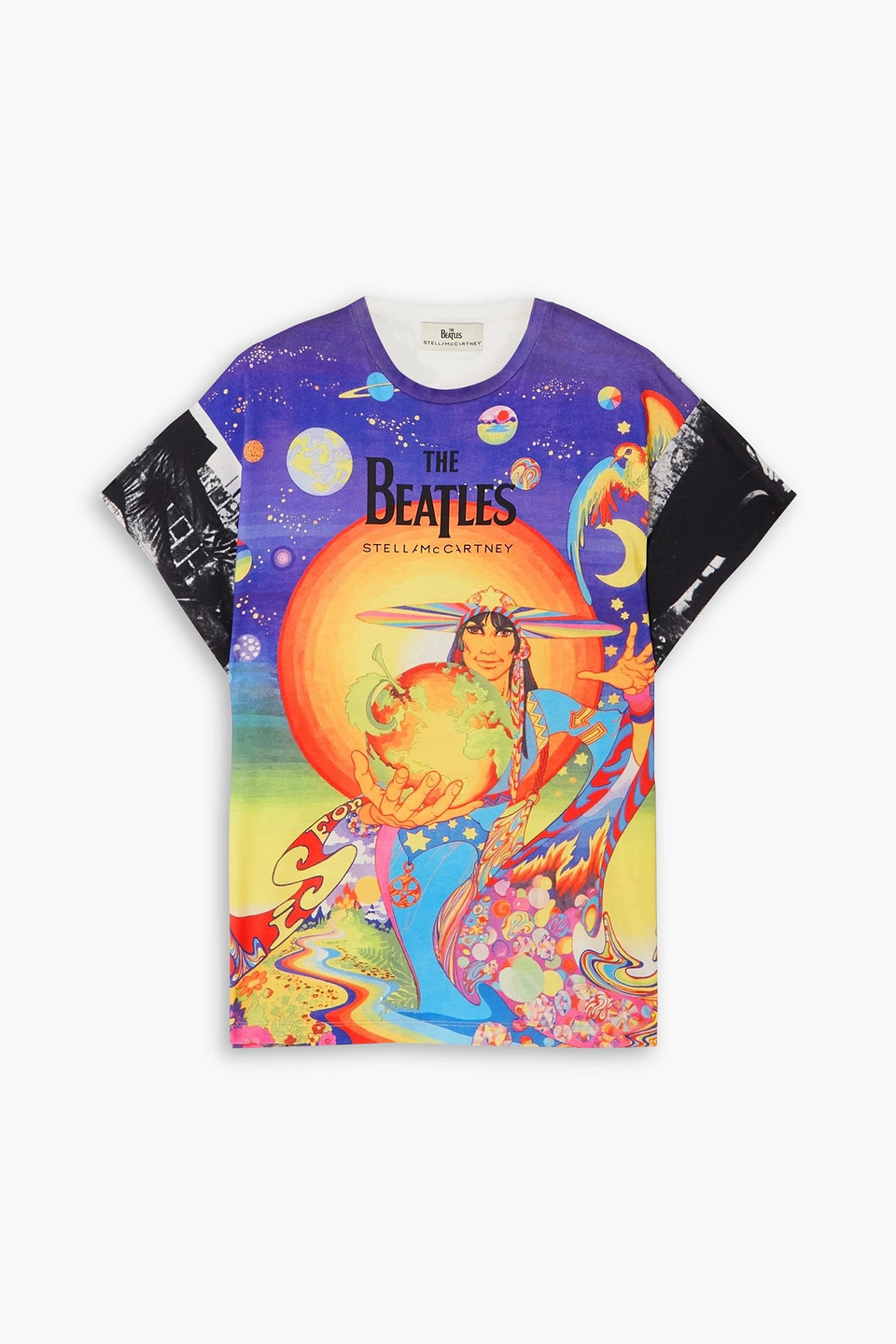 stella mccartney - the beatles get back printed cotton-jersey t-shirt - multicolor - xxs