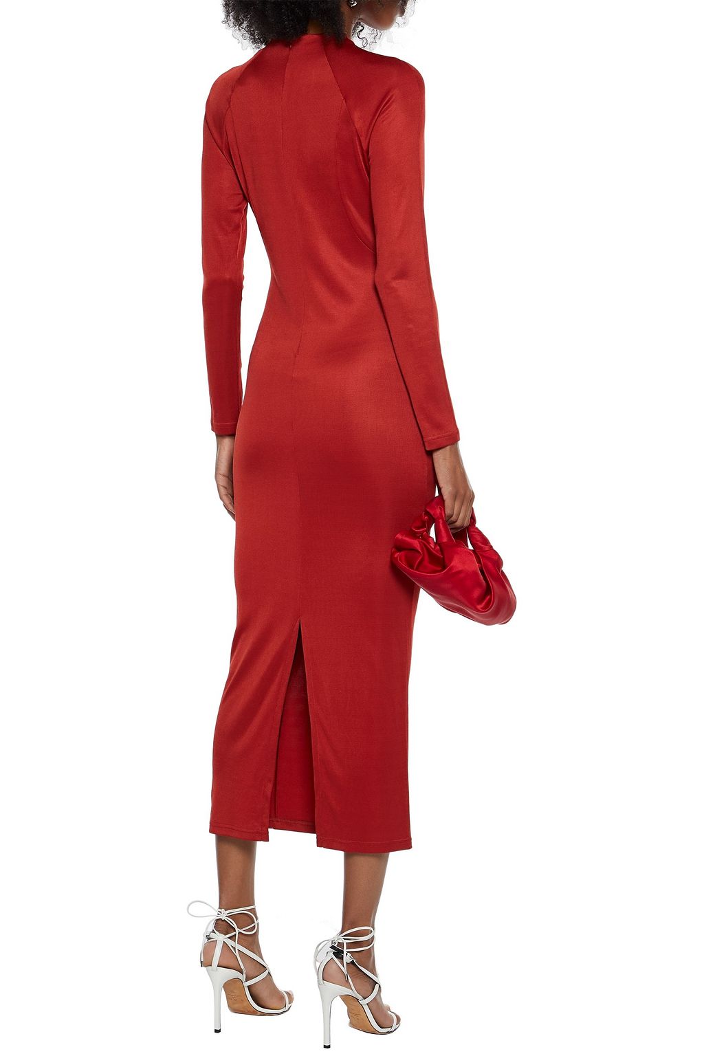 FLEUR DU MAL Slinky satin-jersey midi dress