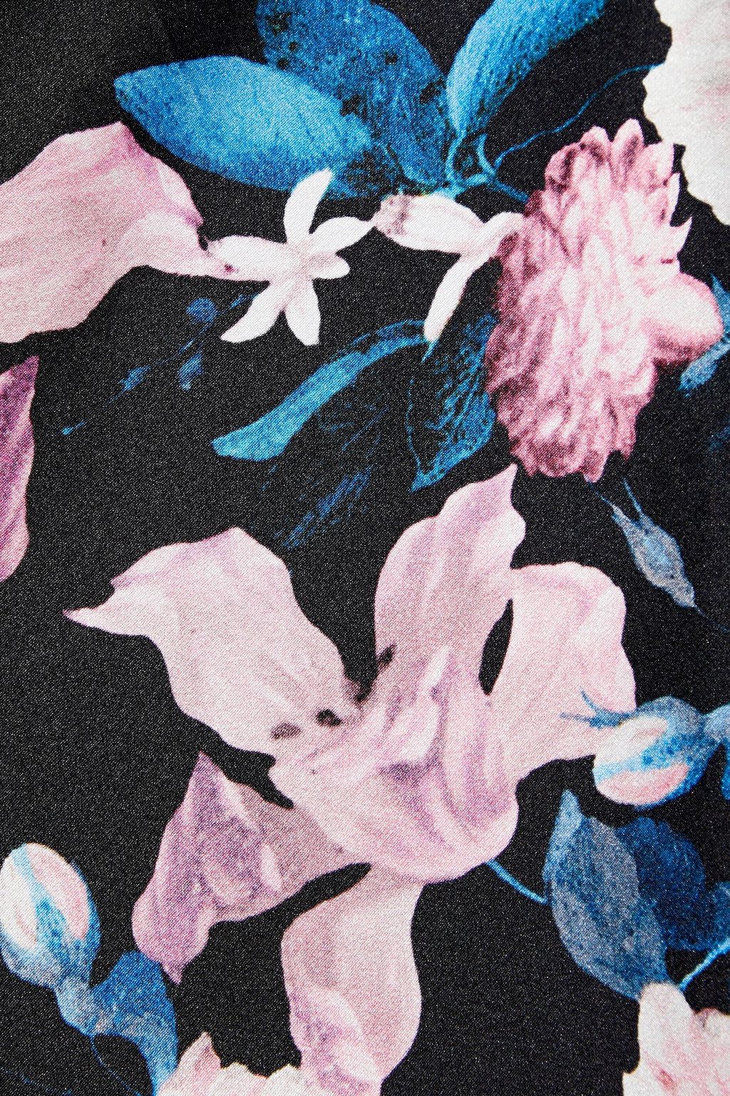 ERDEM Michela twist-front floral-print silk-satin mini dress