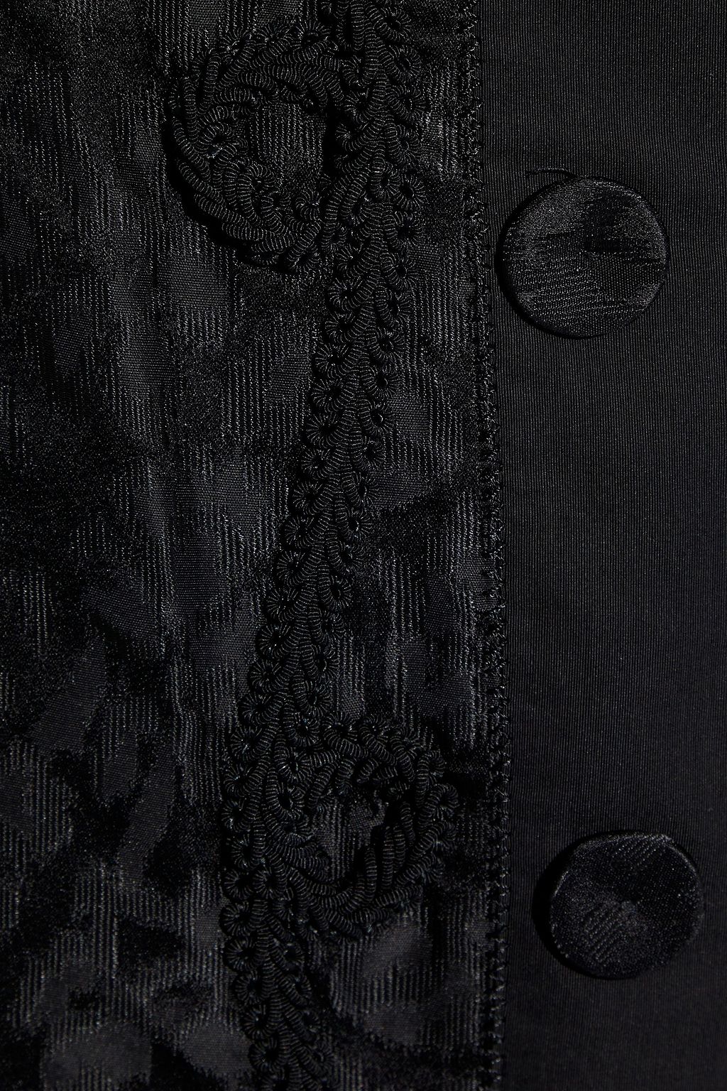 ERDEM Rohanna button-embellished braid-appliquéd jacquard midi skirt