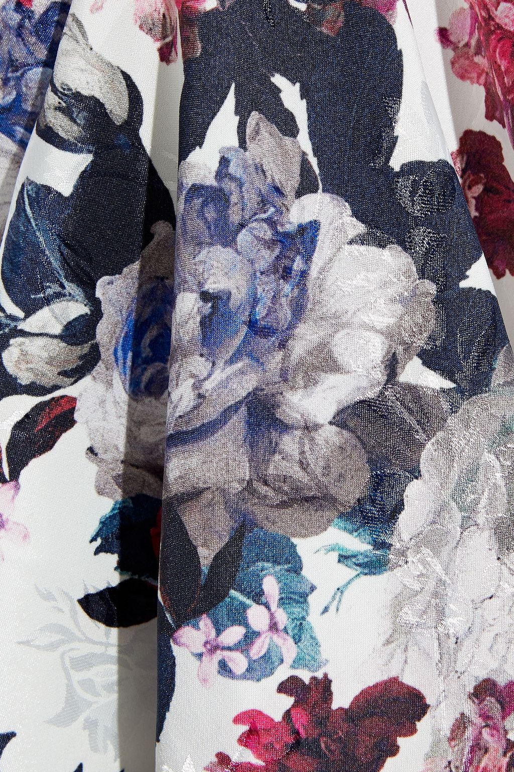 ERDEM Jerridine ruffled floral-print jacquard midi wrap dress