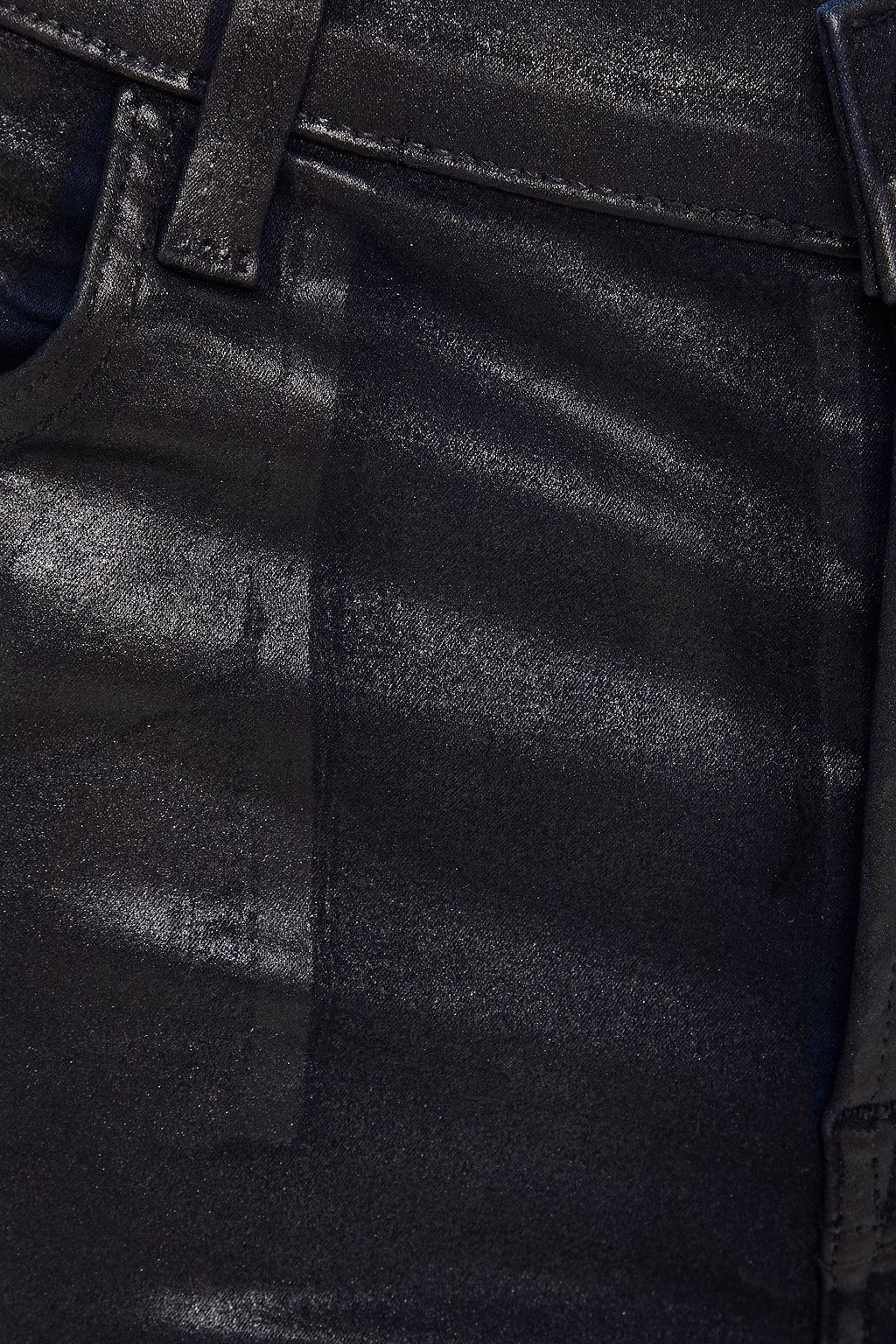 J BRAND Coated high-rise skinny jeans