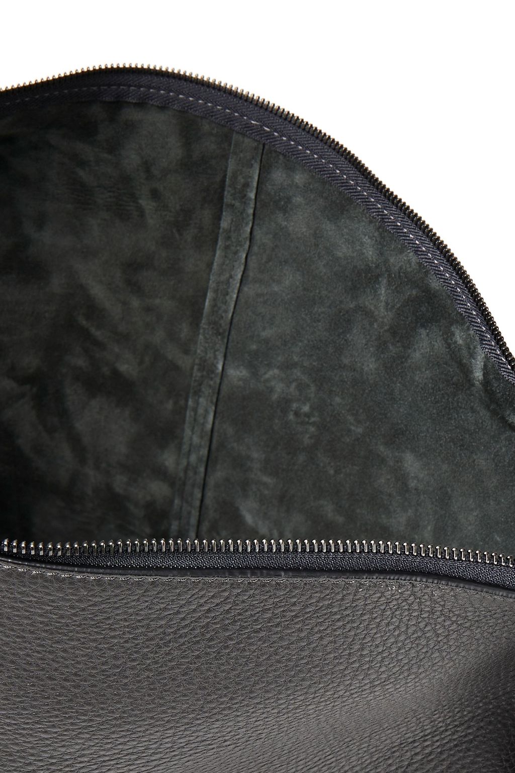 BRUNELLO CUCINELLI Schultertasche aus Narbenleder mit Zierperlen