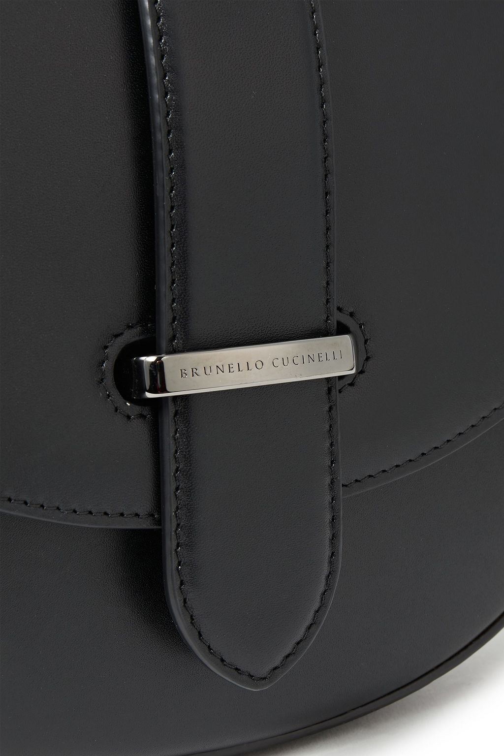 BRUNELLO CUCINELLI Bead-embellished leather shoulder bag