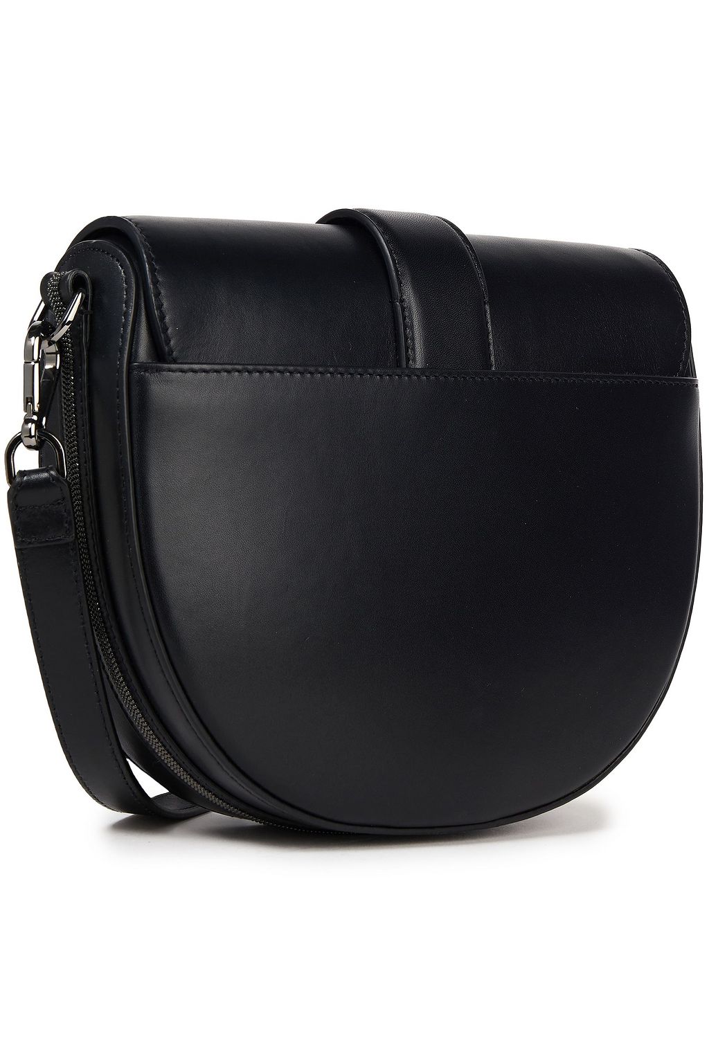 BRUNELLO CUCINELLI Bead-embellished leather shoulder bag