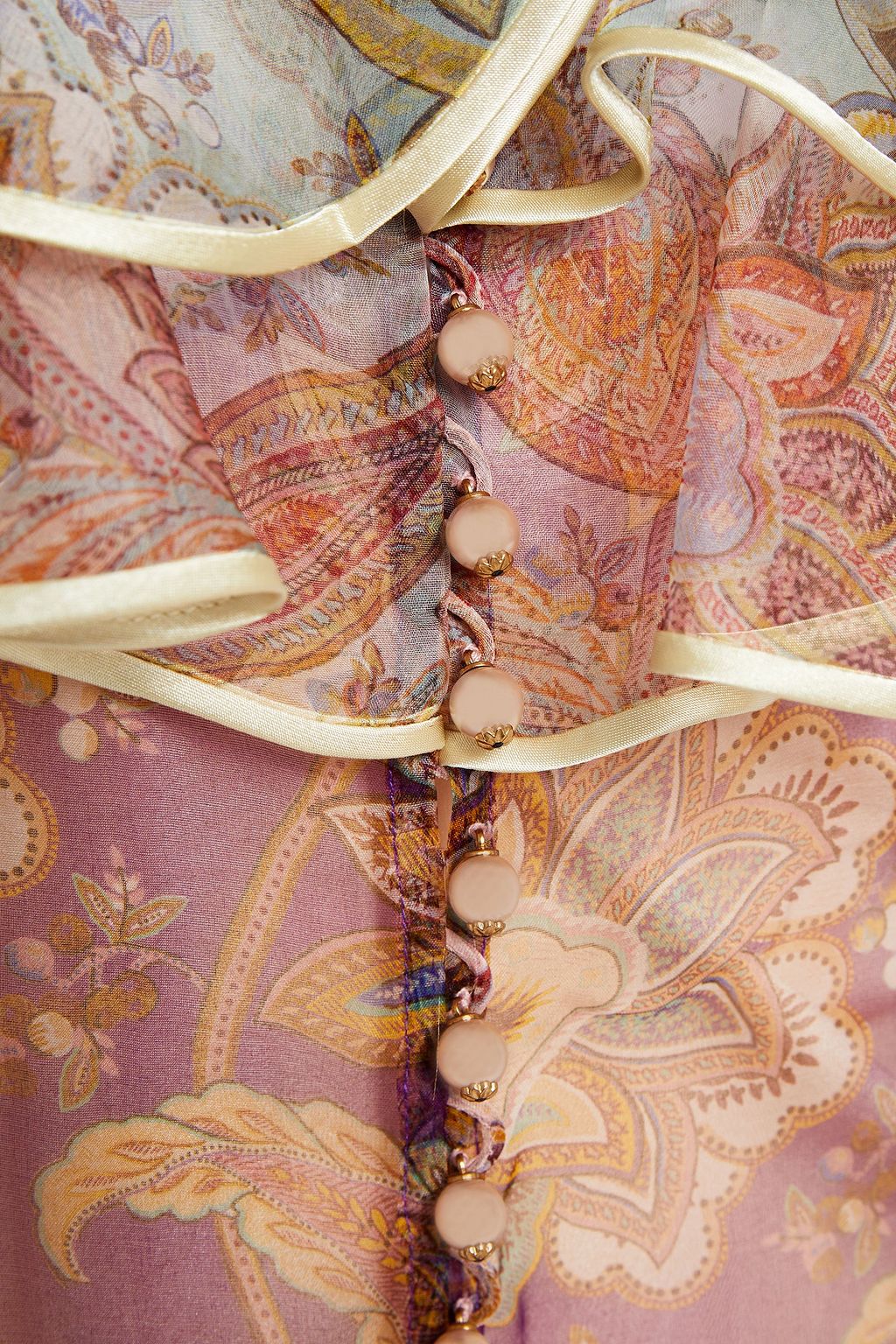 ZIMMERMANN Ruffled silk-organza blouse