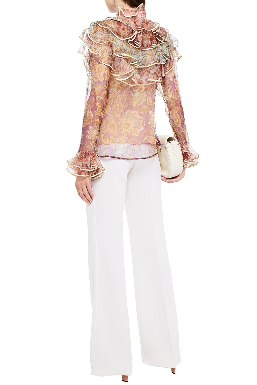 ZIMMERMANN Ruffled silk-organza blouse