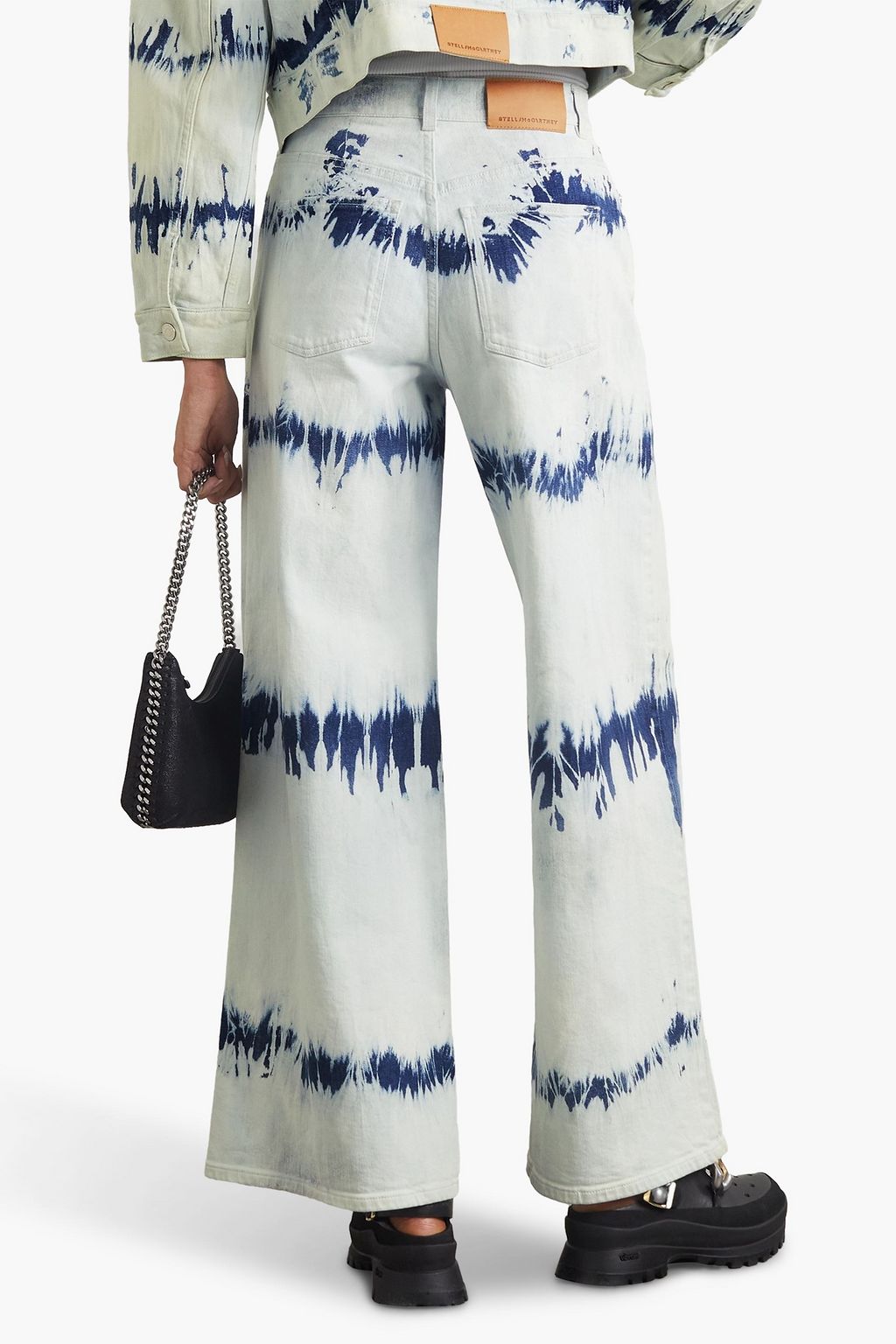 STELLA MCCARTNEY Tie-dyed high-rise wide-leg jeans