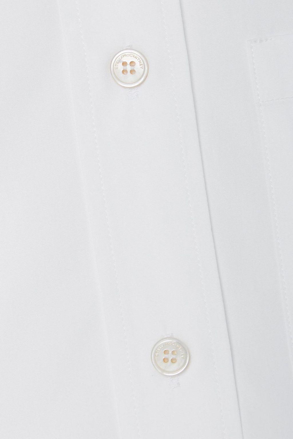 STELLA MCCARTNEY Cropped cotton-poplin shirt