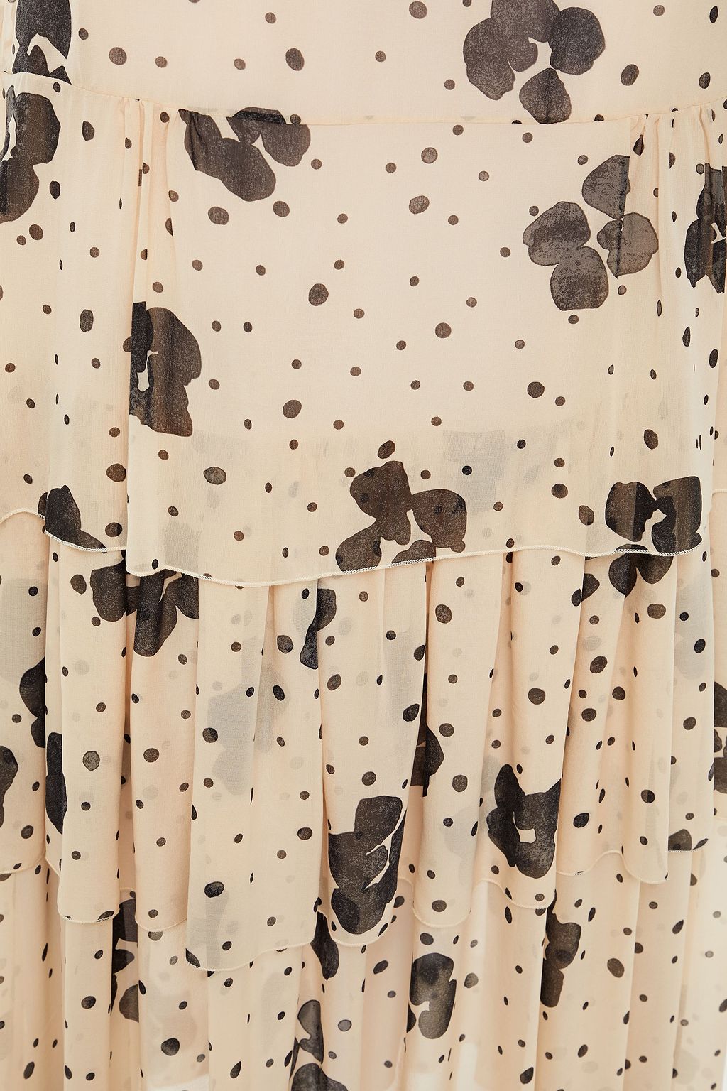 SEE BY CHLOÉ Tiered printed silk-chiffon maxi skirt