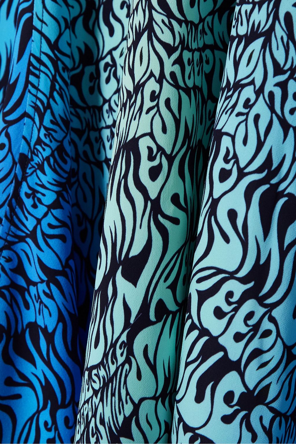 STELLA MCCARTNEY Printed crepe de chine midi skirt