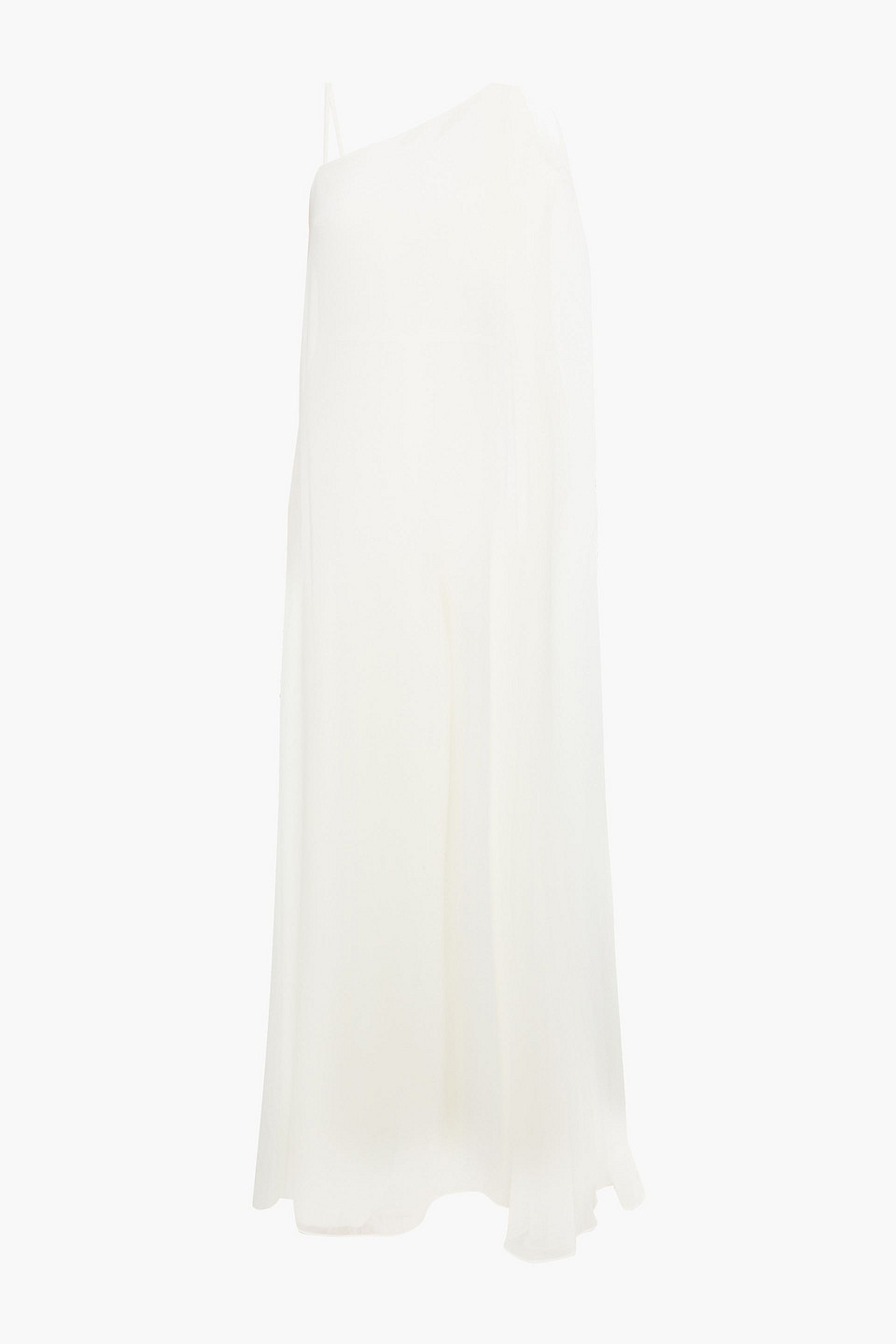 Chelsea layered draped chiffon and crepe wide-leg jumpsuit