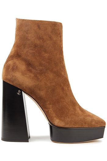 jimmy choo 125mm bryn leather platform booties