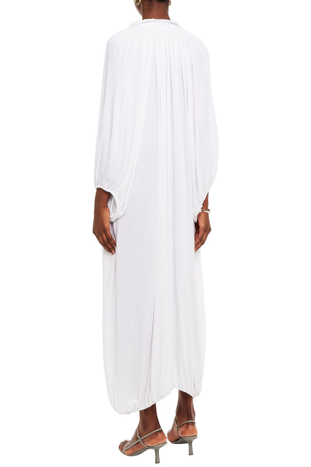 TOTEME Gathered stretch-knit midi dress