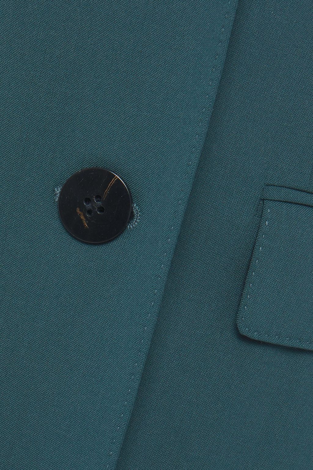 Teal Double-breasted wool-blend vest 