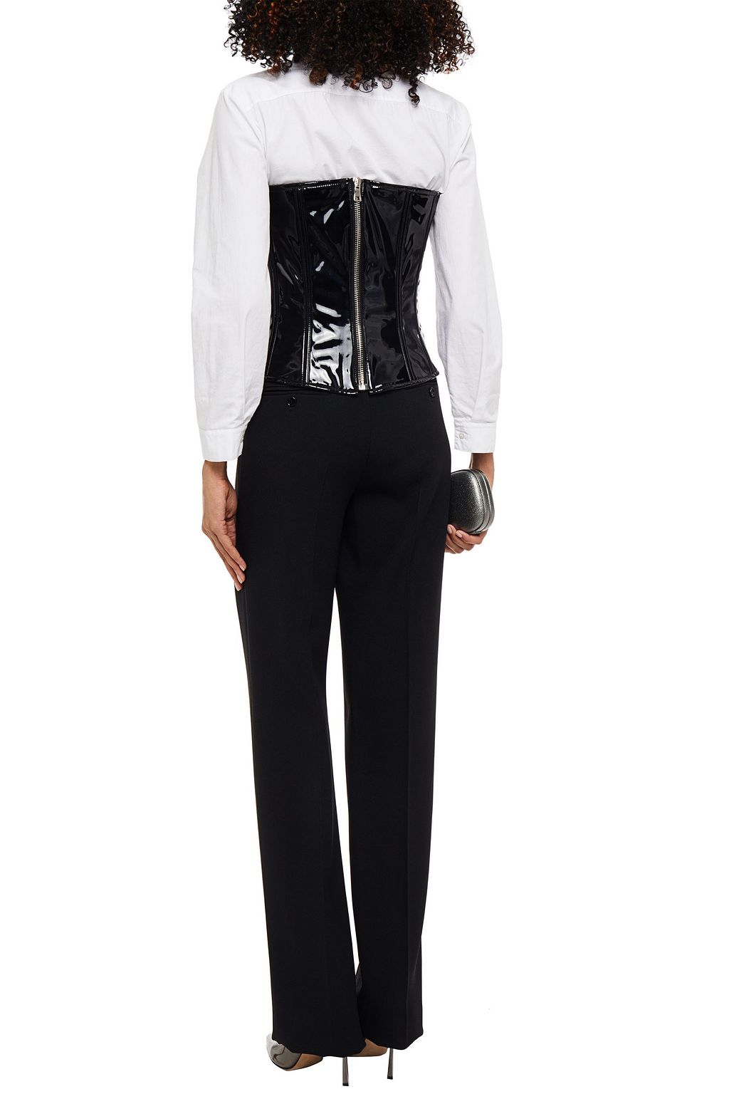 BALMAIN Vinyl bustier top