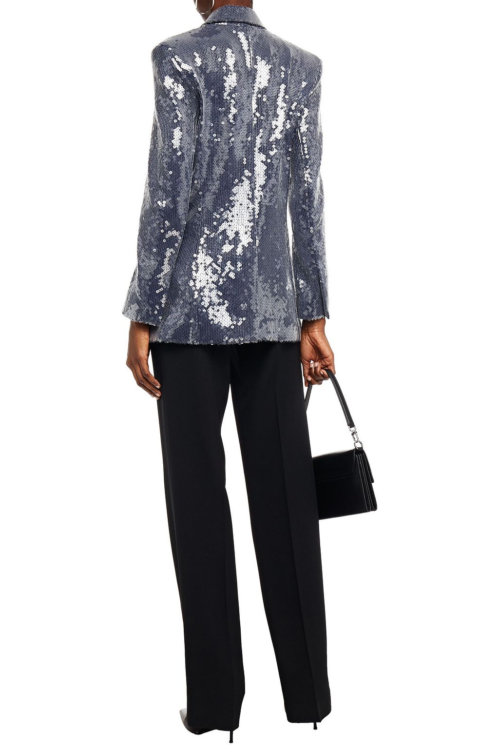 ROLAND MOURET Gilroy double-breasted sequined mesh blazer