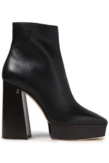 jimmy choo 125mm bryn leather platform booties