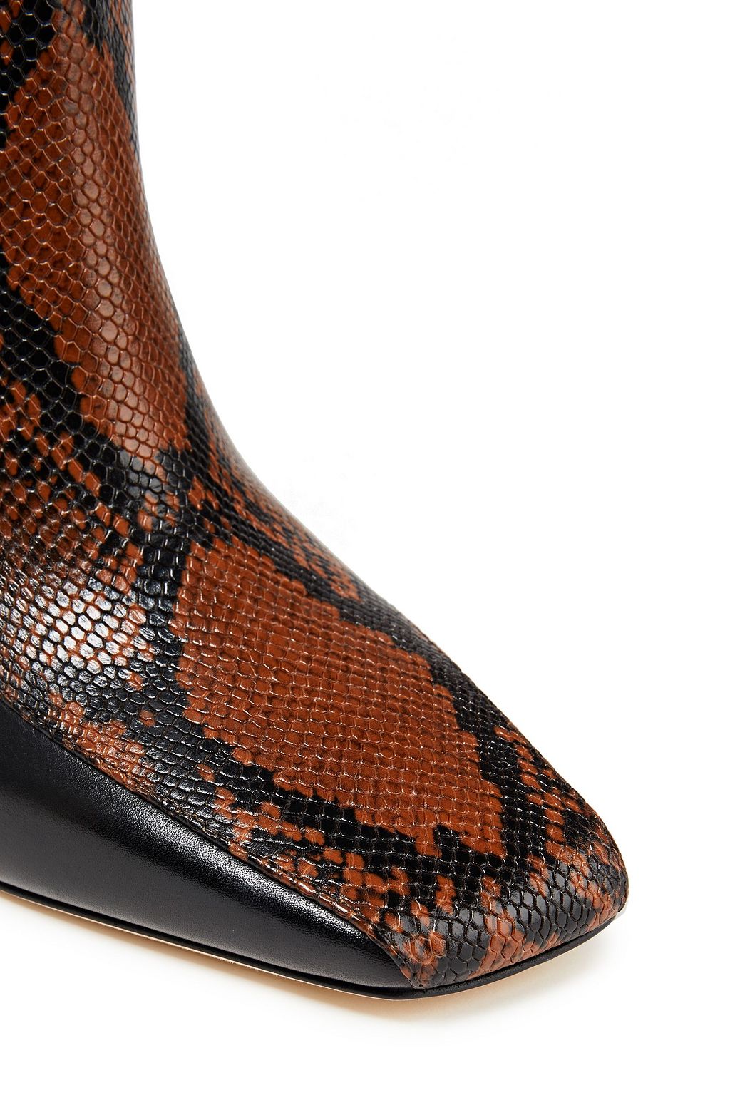 JIMMY CHOO Mabyn 85 snake-effect and smooth leather boots