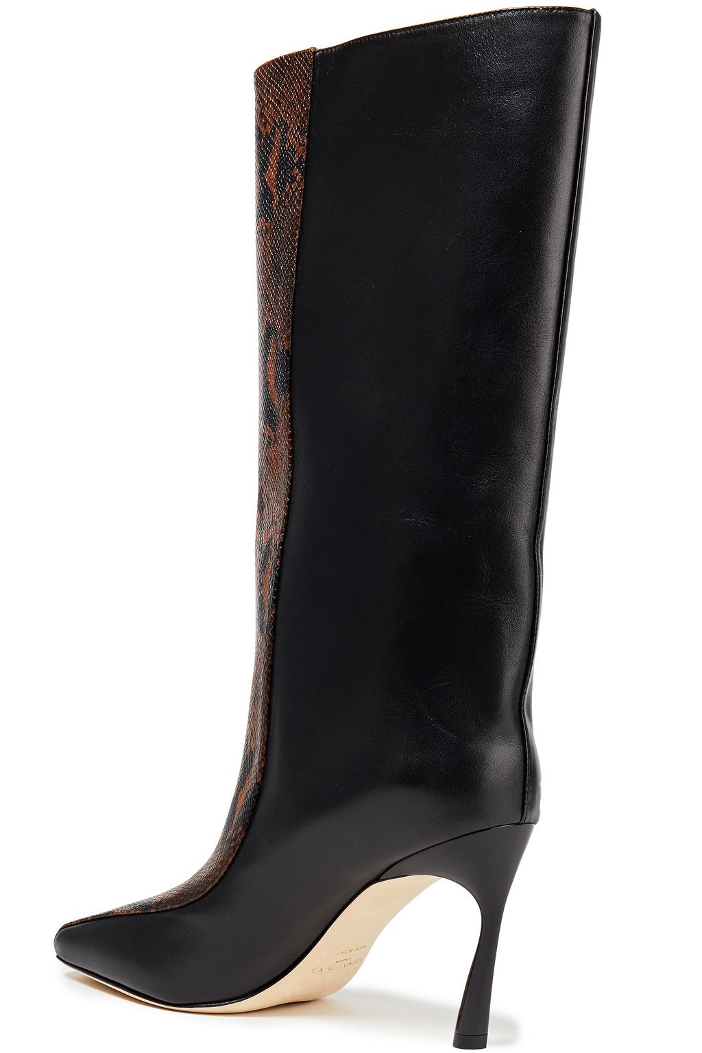 JIMMY CHOO Mabyn 85 snake-effect and smooth leather boots