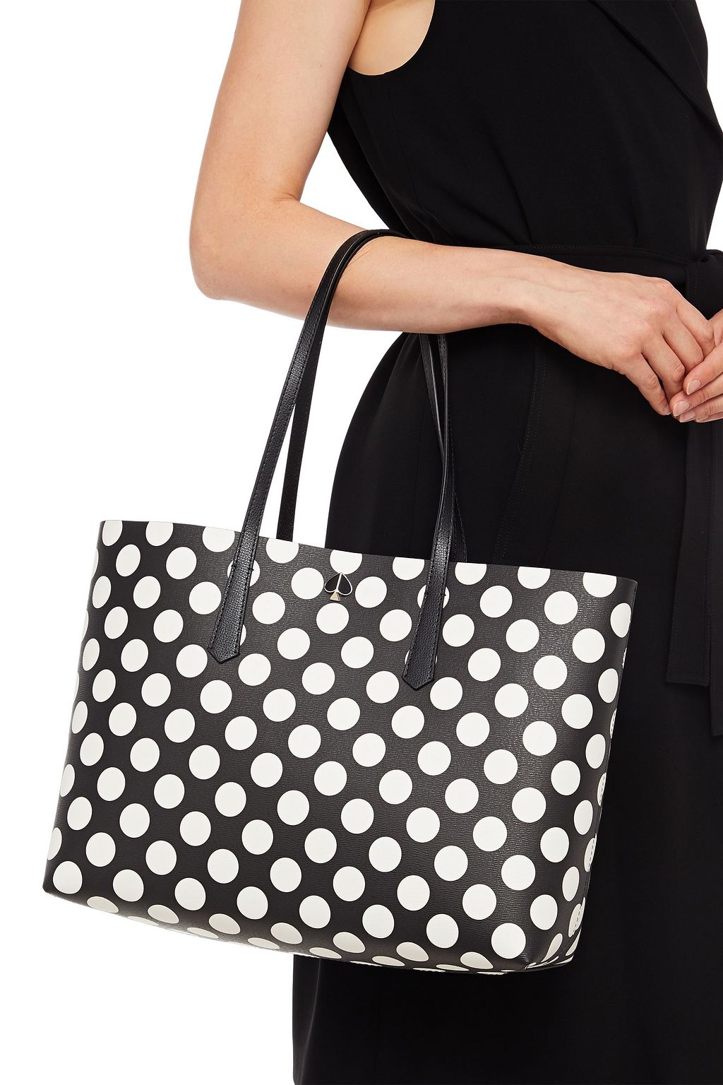 KATE SPADE NEW YORK Tote Bag aus strukturiertem Kunstleder mit Polka-Dots
