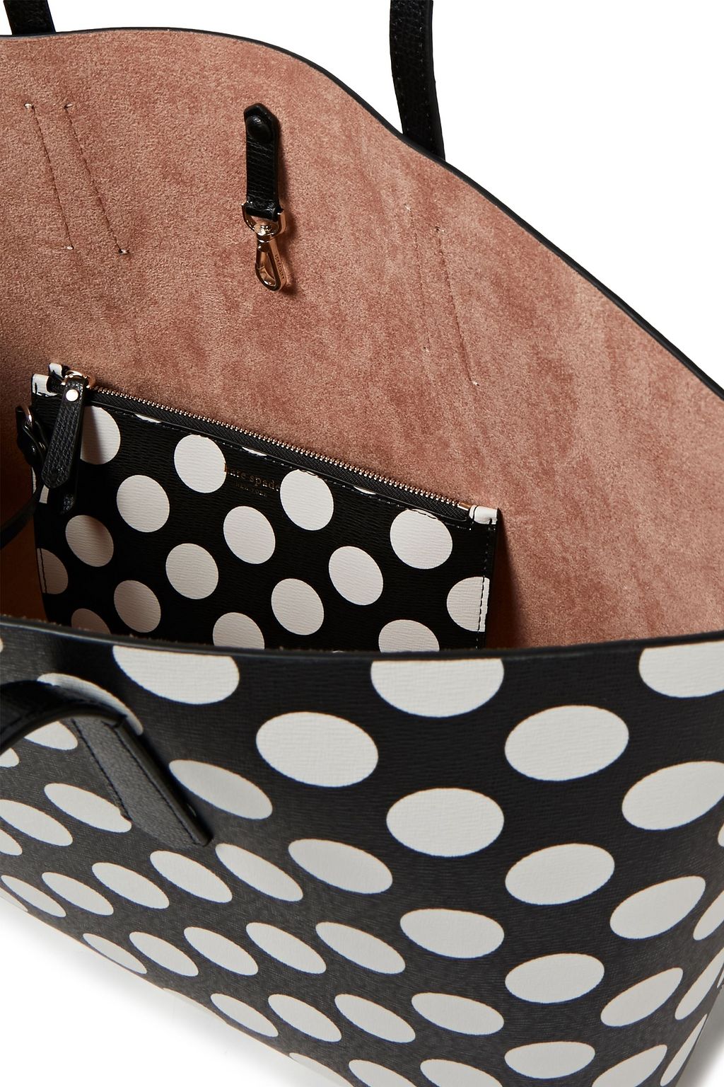 KATE SPADE NEW YORK Tote Bag aus strukturiertem Kunstleder mit Polka-Dots